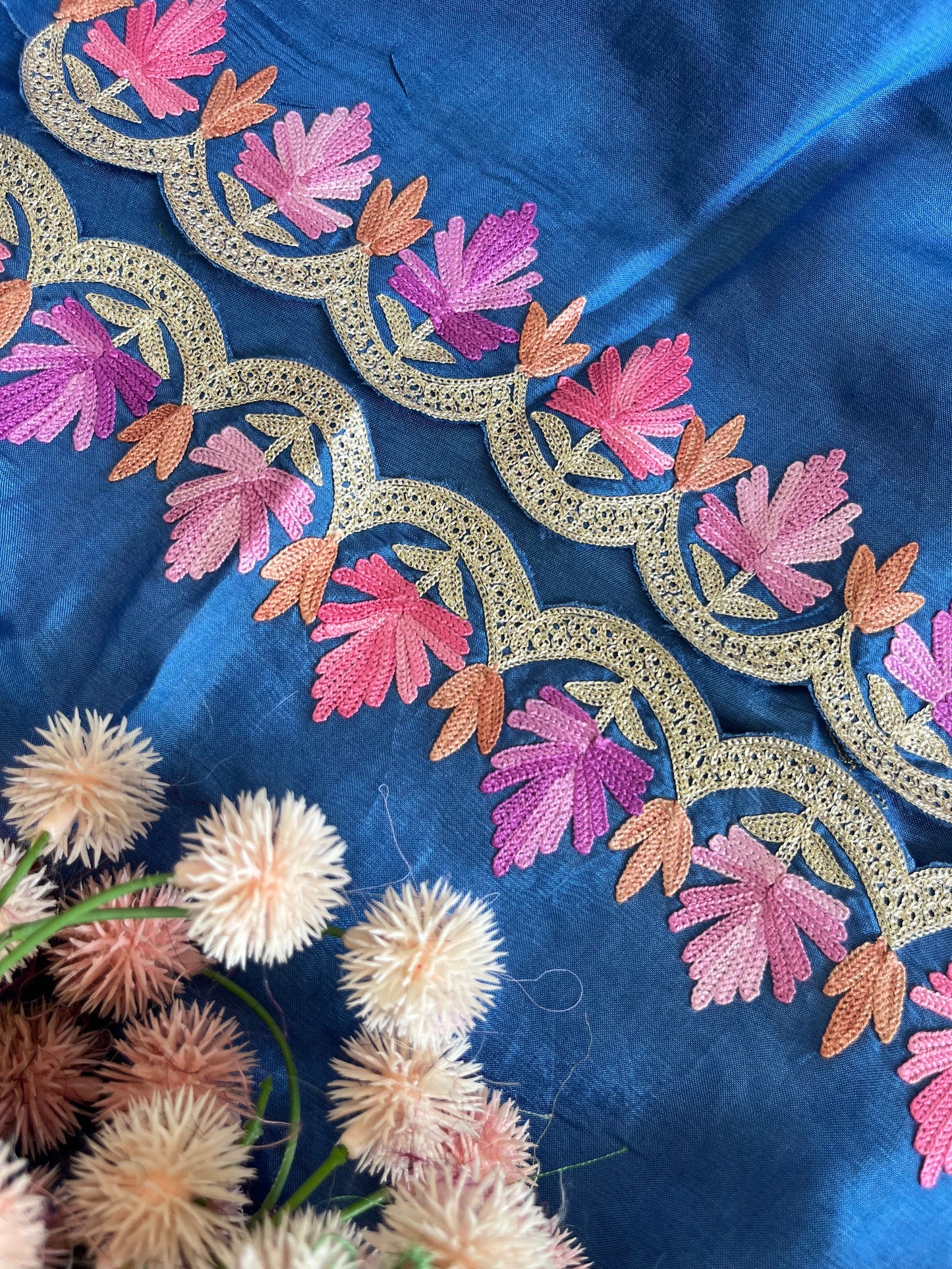 Sanam’ Silk Aari Embroidered Suit material