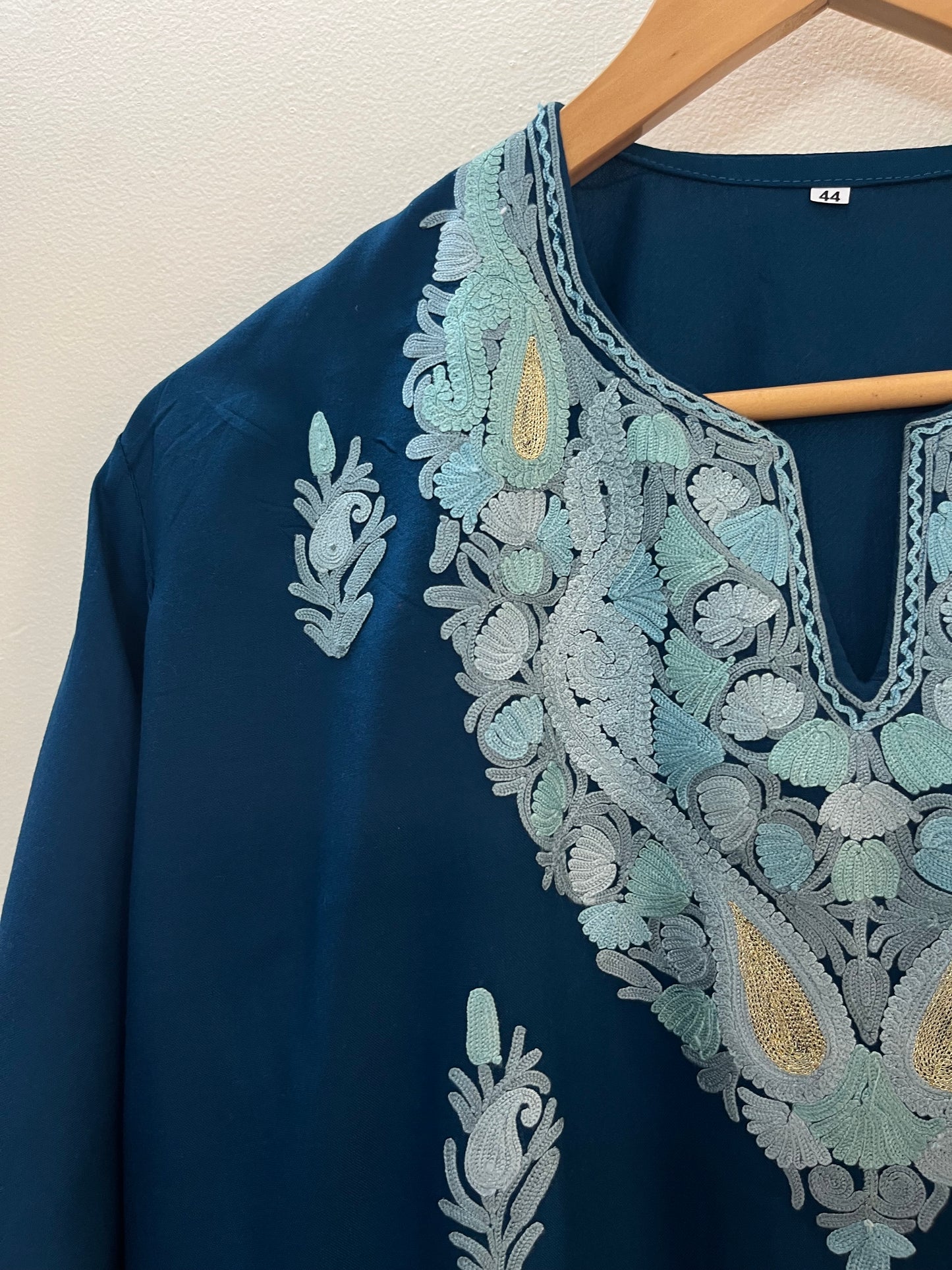 Teal Blue Cotton Cord Set (Free Size/ XL)