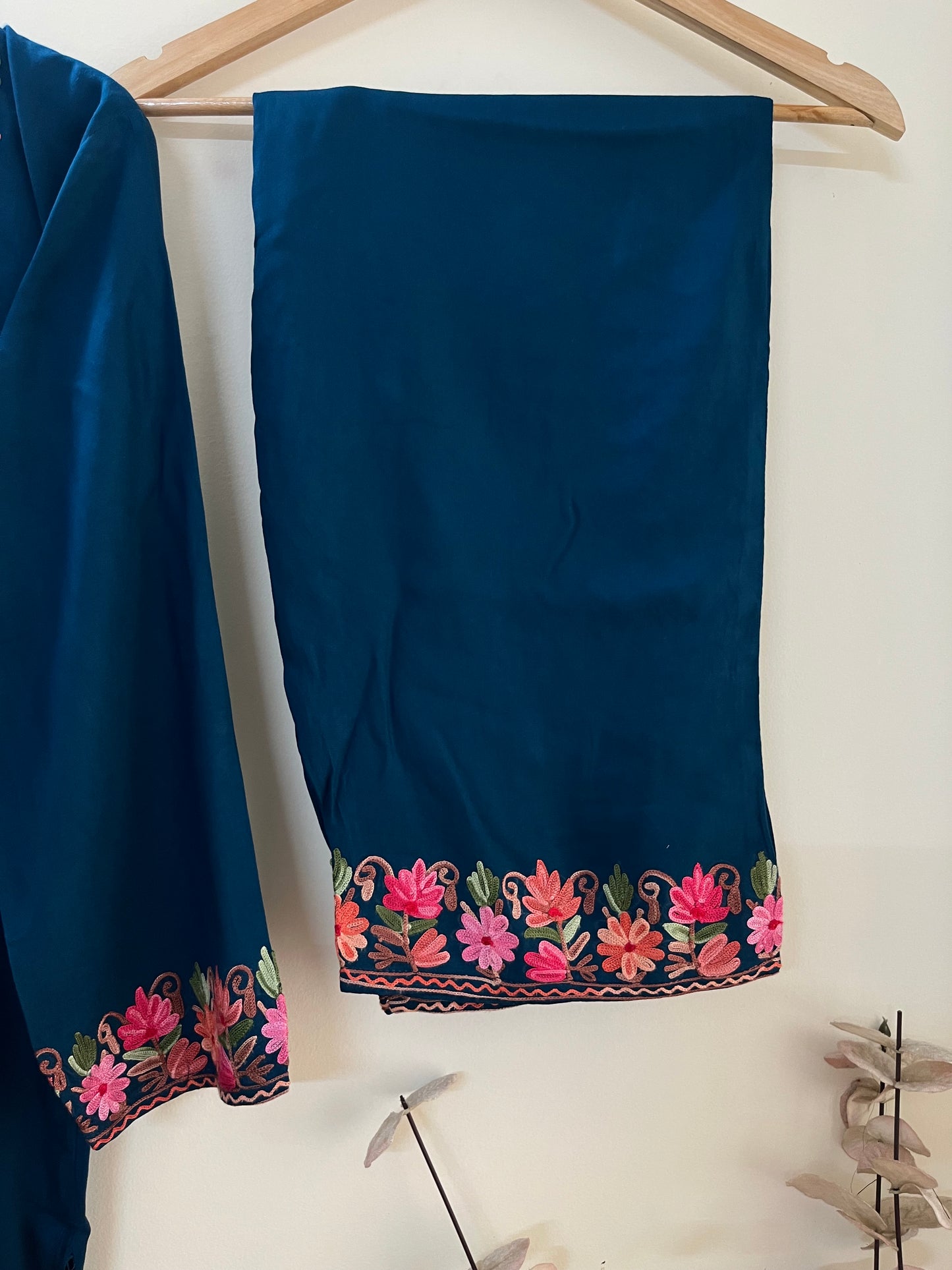 Teal Blue Cotton Cord Set (Free Size/ XXL)