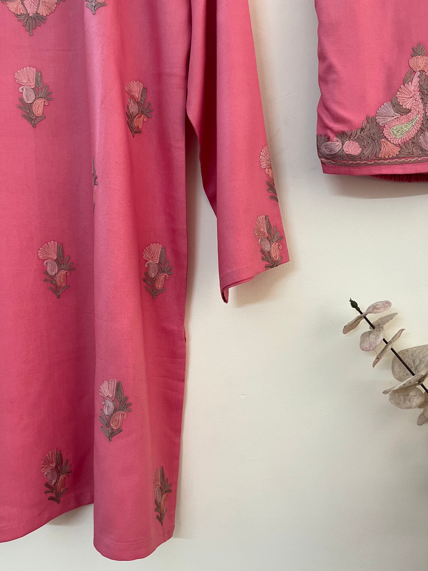 Soft Pink Cotton Cord Set (Free Size/ XL)