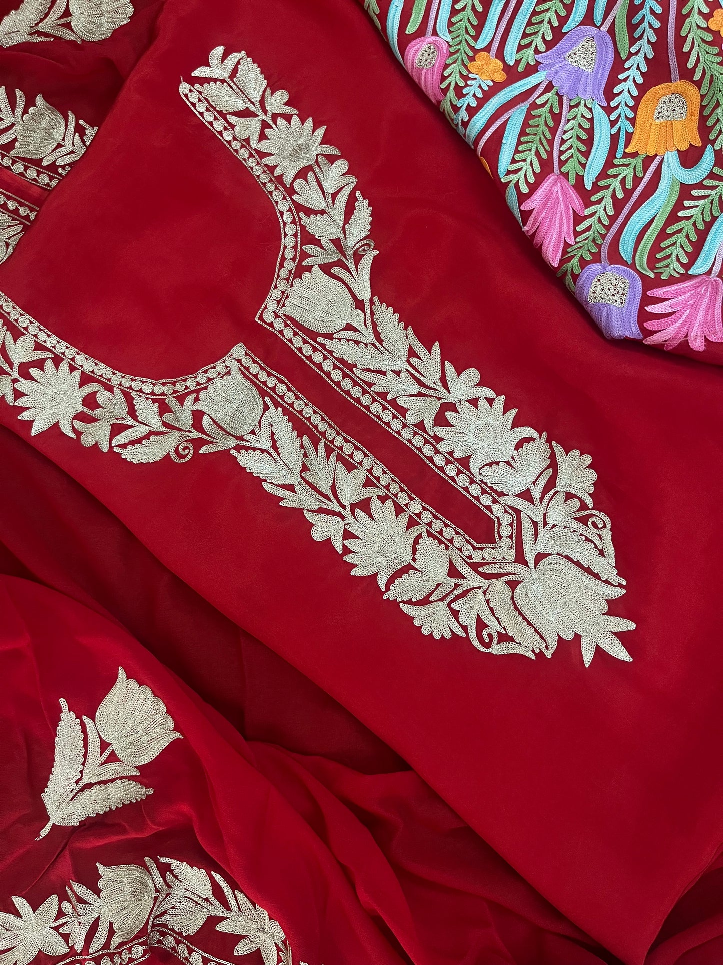 Kalaa’ Maroon Crape Kashmiri Suit
