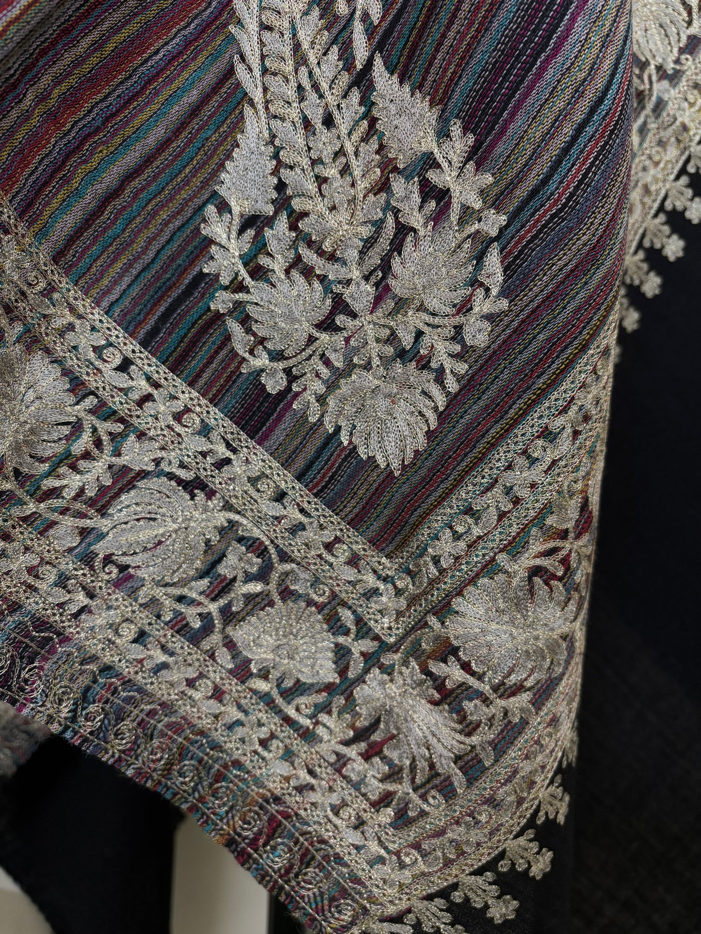 Black Stripes Kashmiri Stole