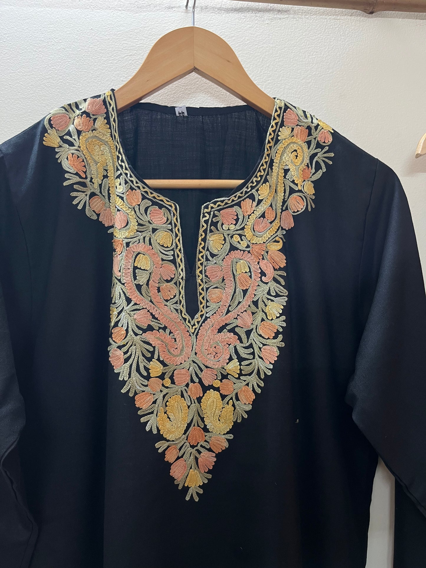 Black Cotton Stitched Co-ord Set (XL)