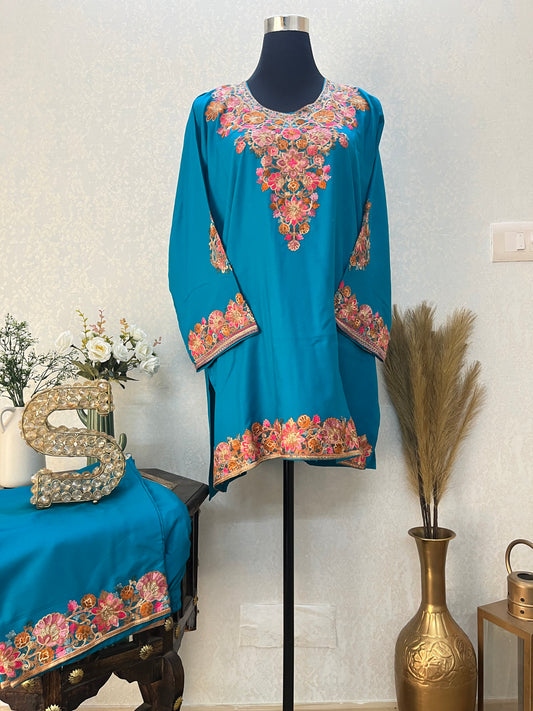 Firozi Cotton Stitched Co-ord Set( 42)