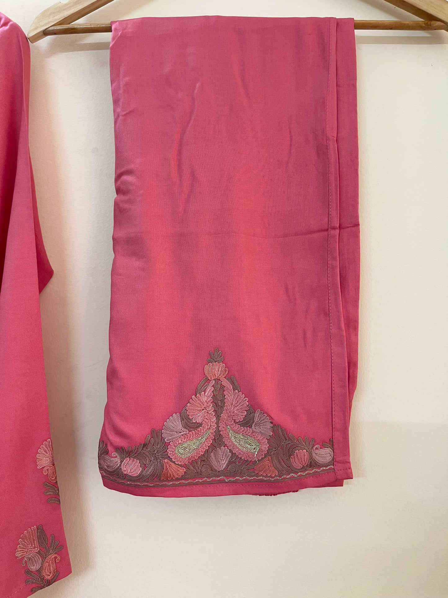 Soft Pink Cotton Cord Set (Free Size/ XL)