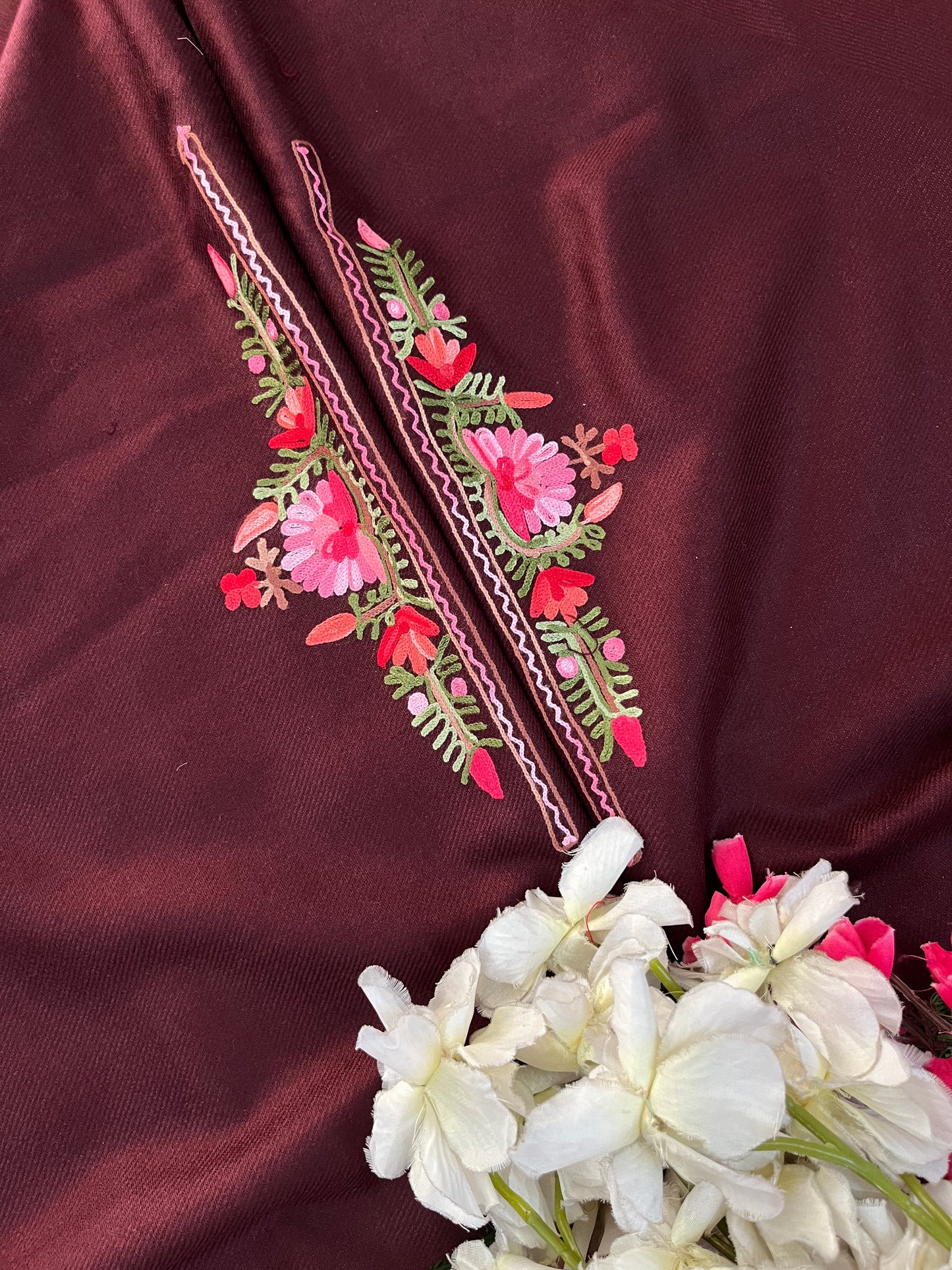 Coke Woollen Aari Embroidered 2pc suit 5mtr