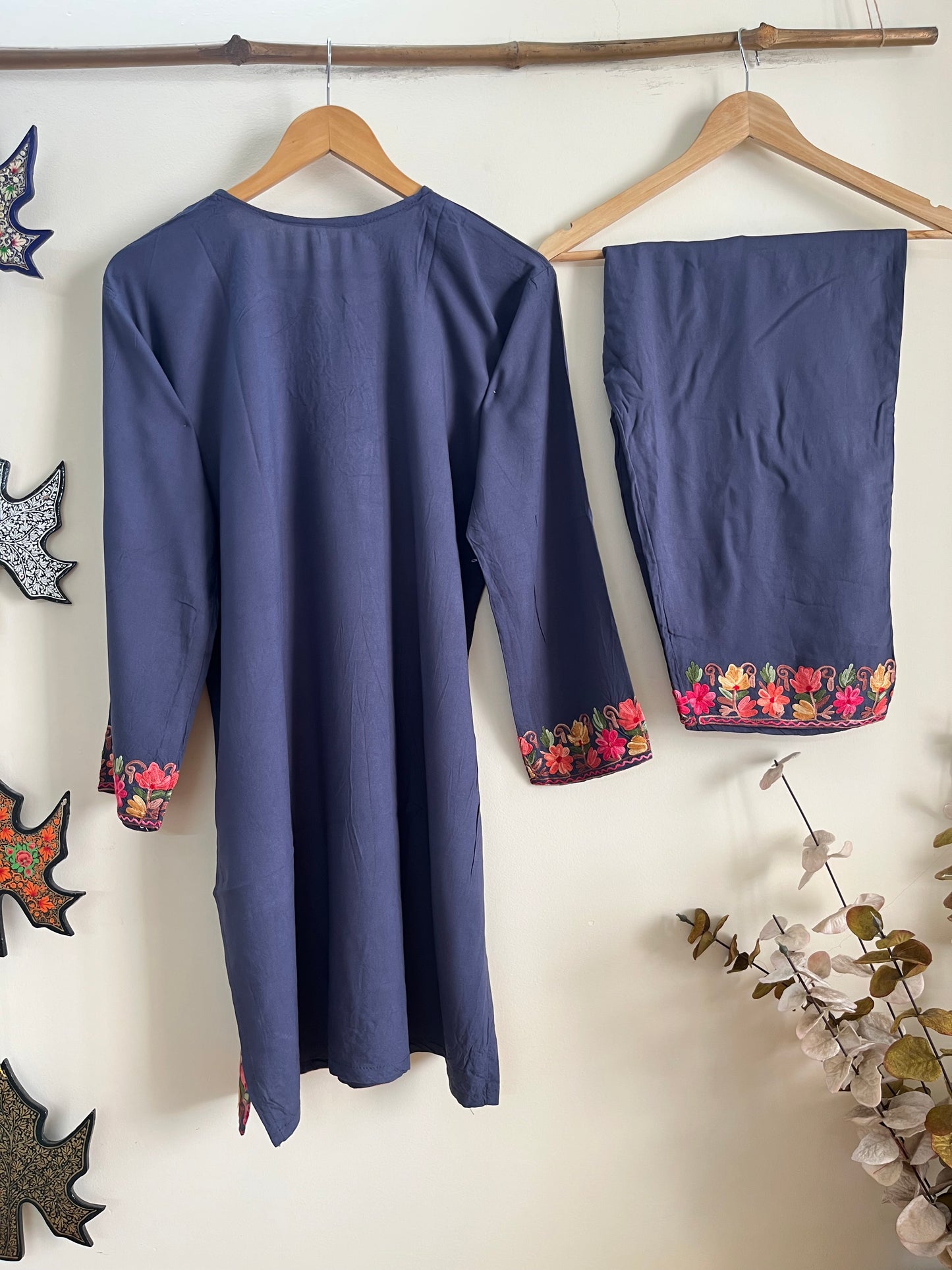 Grey Cotton Cord Set (Free Size/ XXL)