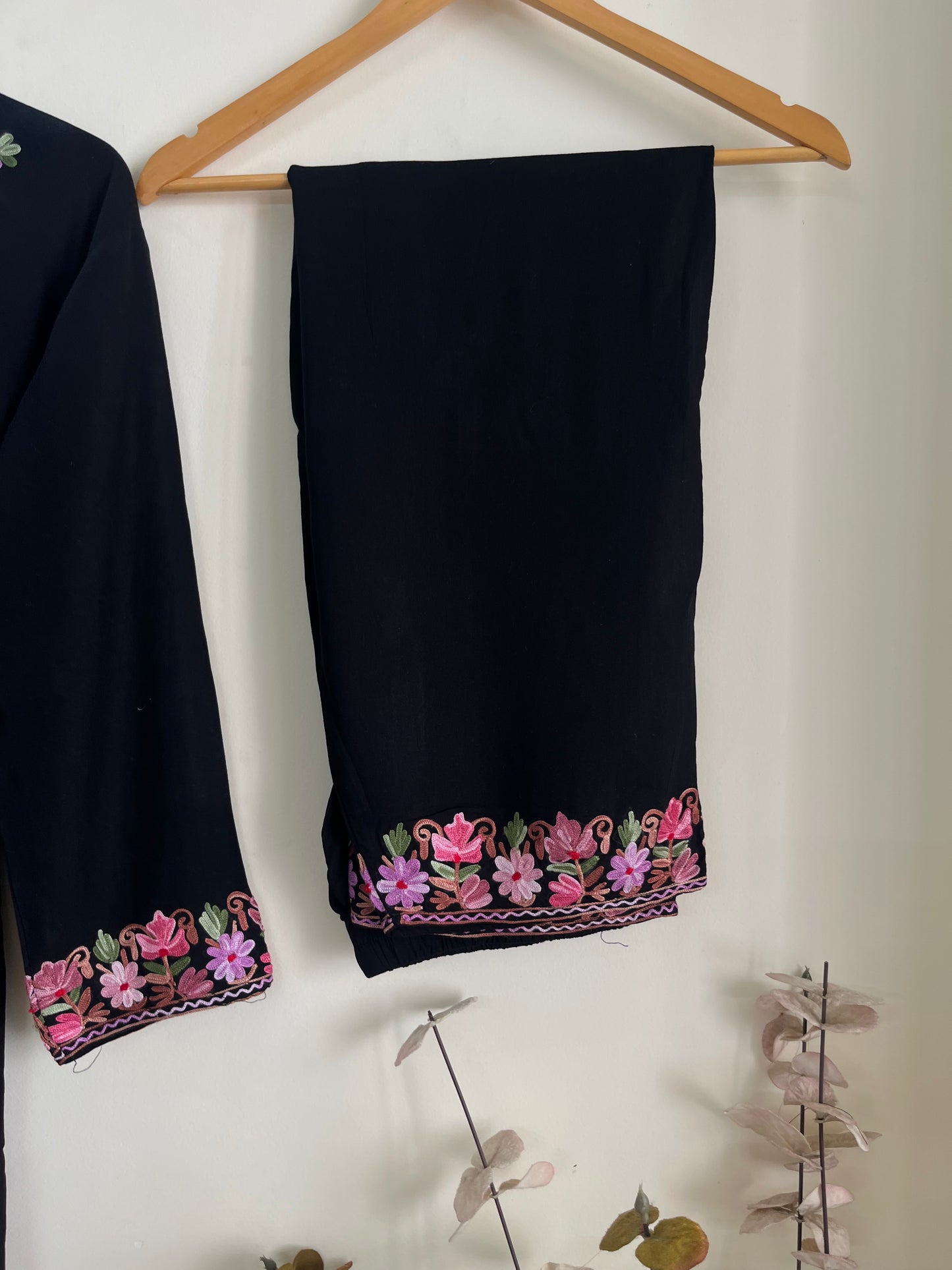 Black Cotton Cord Set (Free Size/ L)