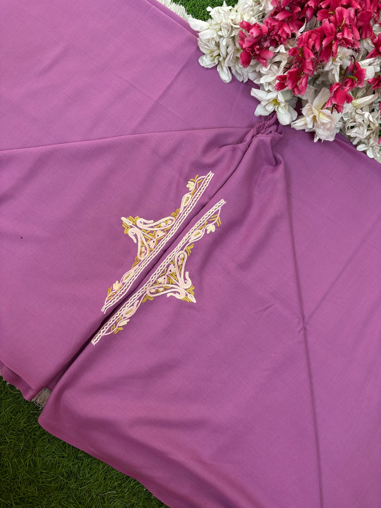 Lavender Cotton Cord Set (Hand Embroidered)