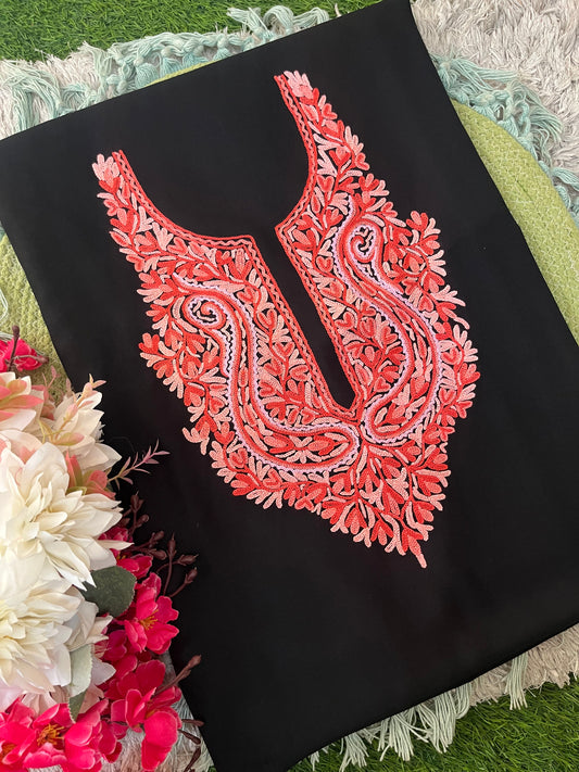 Cotton Black Two Piece Set (Hand Embroidered)