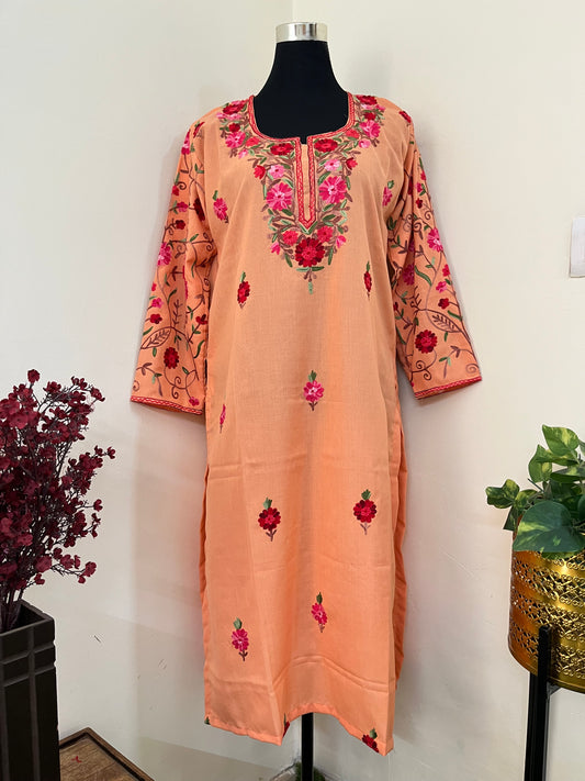 ‘Bageecha’ Cotton Stitched Aari Work Kurti (XL)