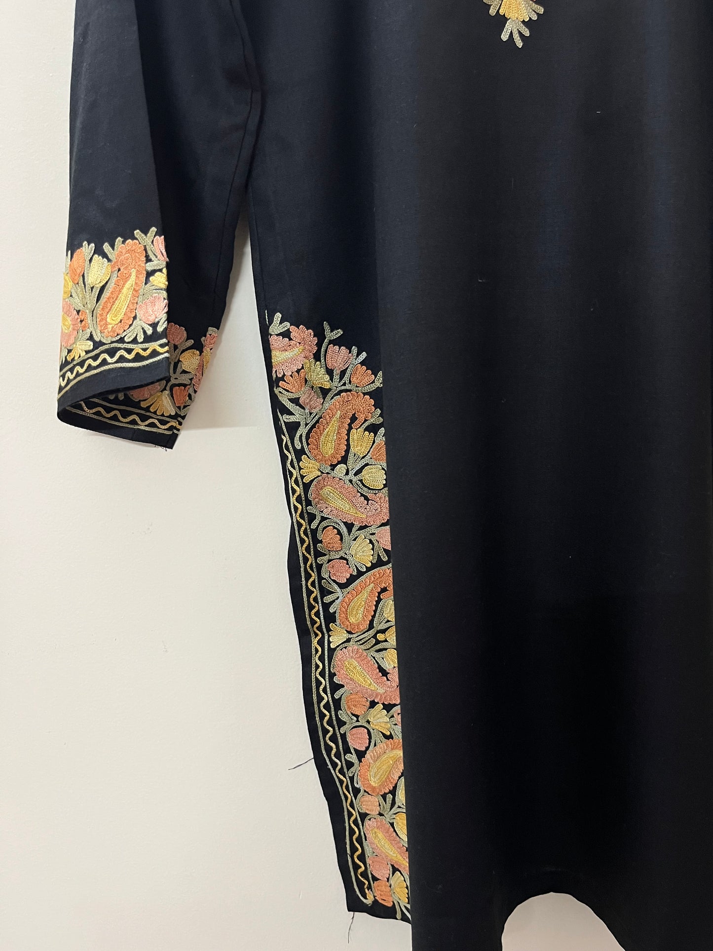 Black Cotton Stitched Co-ord Set (XL)