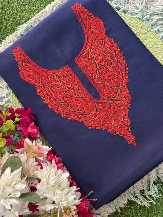 Blue Cotton Cord Set (Hand Embroidered)