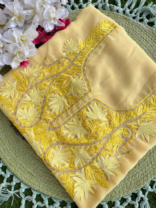 Georgette Unstitched Kashmiri Kurta