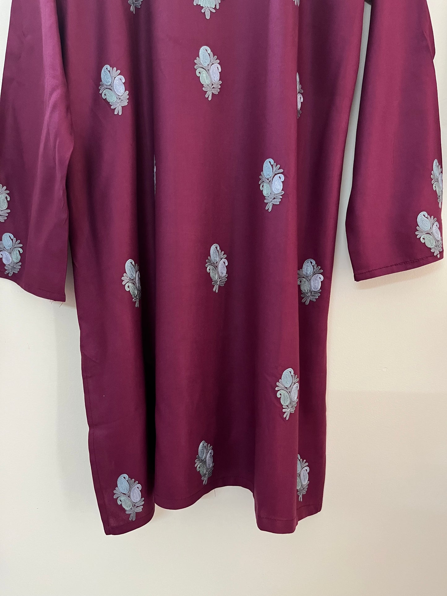 Wine Cotton Cord Set (Free Size/ XL)