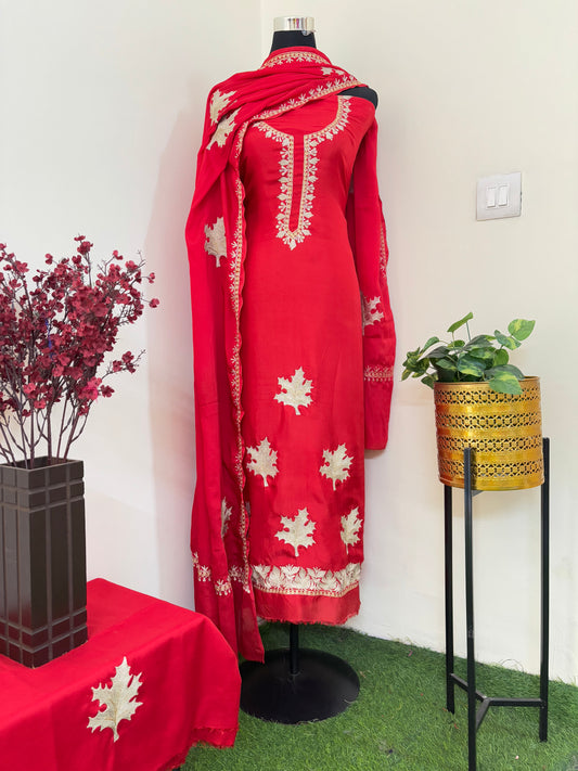 Sanamā Tilla Embroidered Suit material