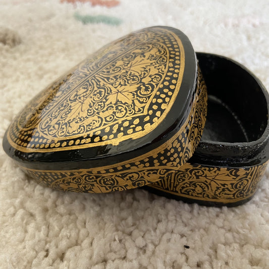 Golden Black Dil e Daastan Handmade Paper Mache Box