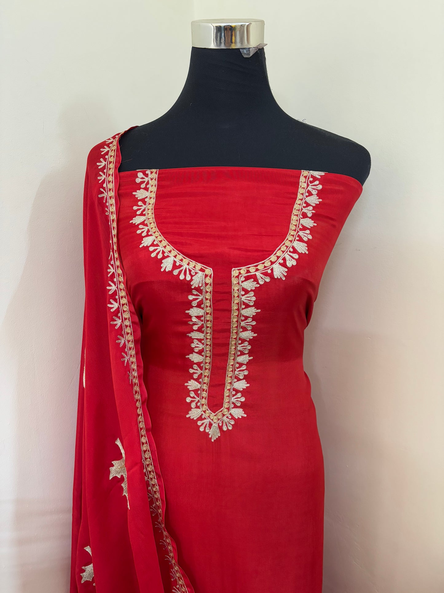 Sanam’ Tilla Embroidered Suit material