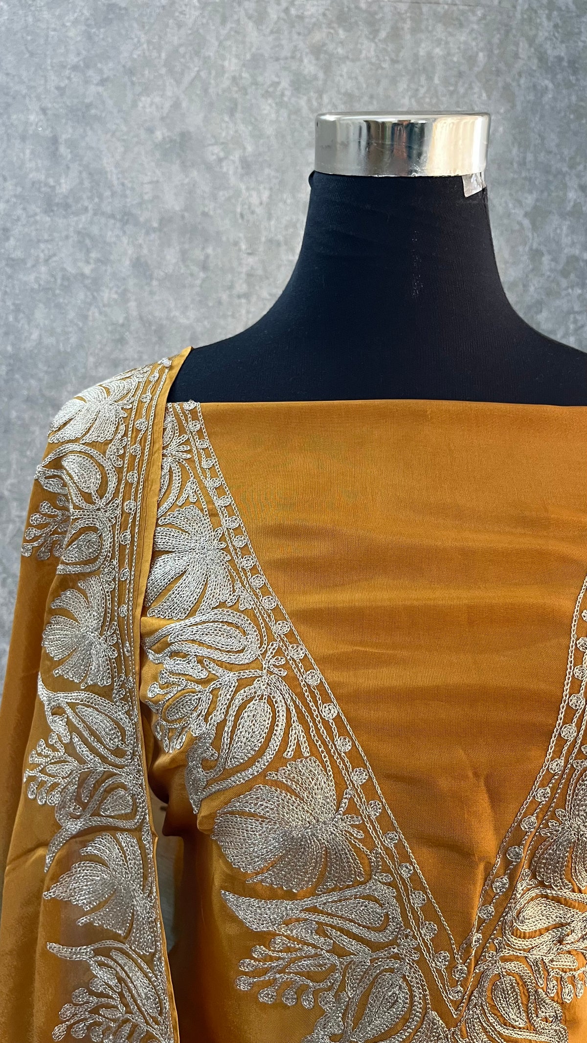 Mustard Sanam Silk Kashmiri Suit