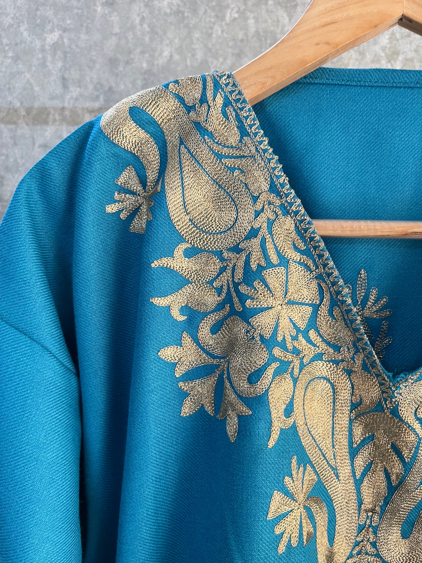 Firozi Woollen Kashmiri Co-Ord Set ( Size 48)