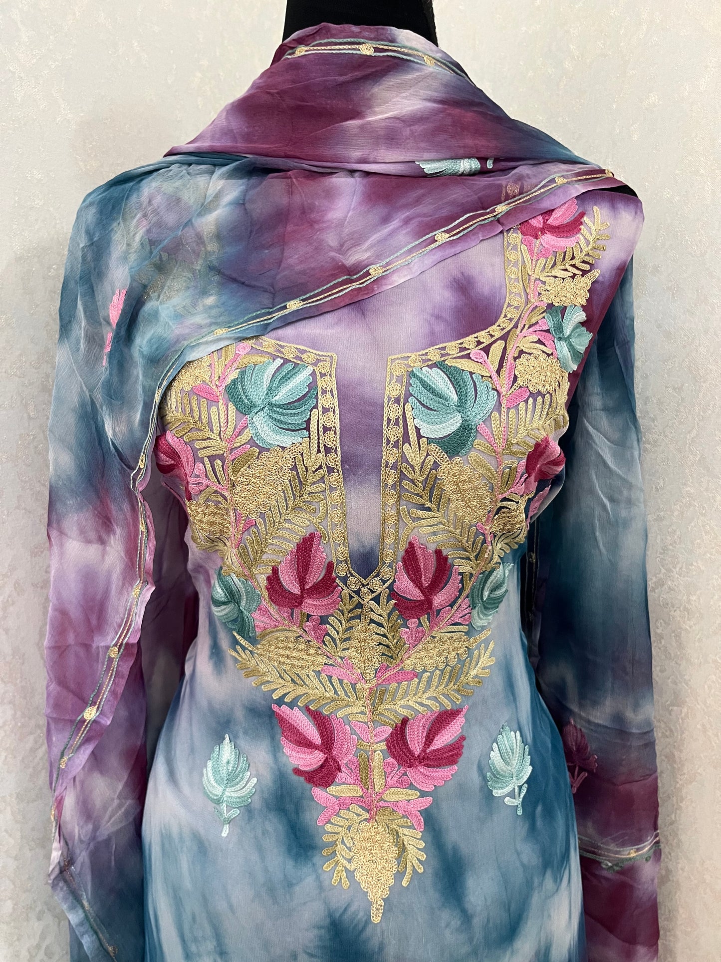 Pure Georgette Ty Dy Kashmiri Suit