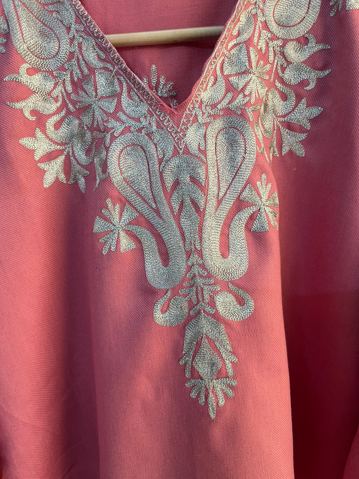 Pink Woollen Kashmiri Co-Ord Set ( Size 46)