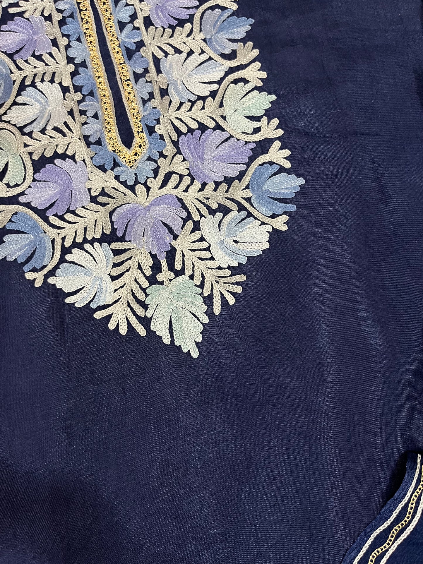 Royal Blue Opada Silk Kashmiri Suit