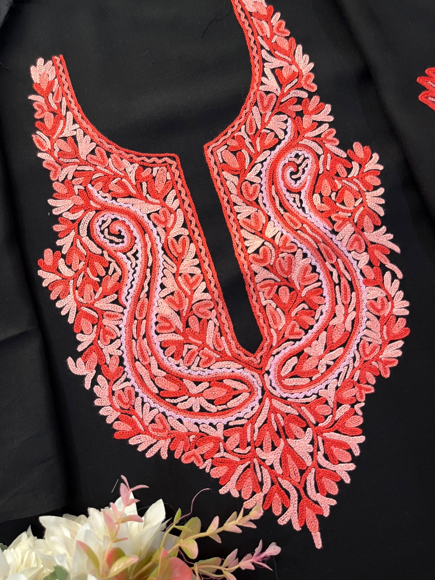 Cotton Black Two Piece Set (Hand Embroidered)