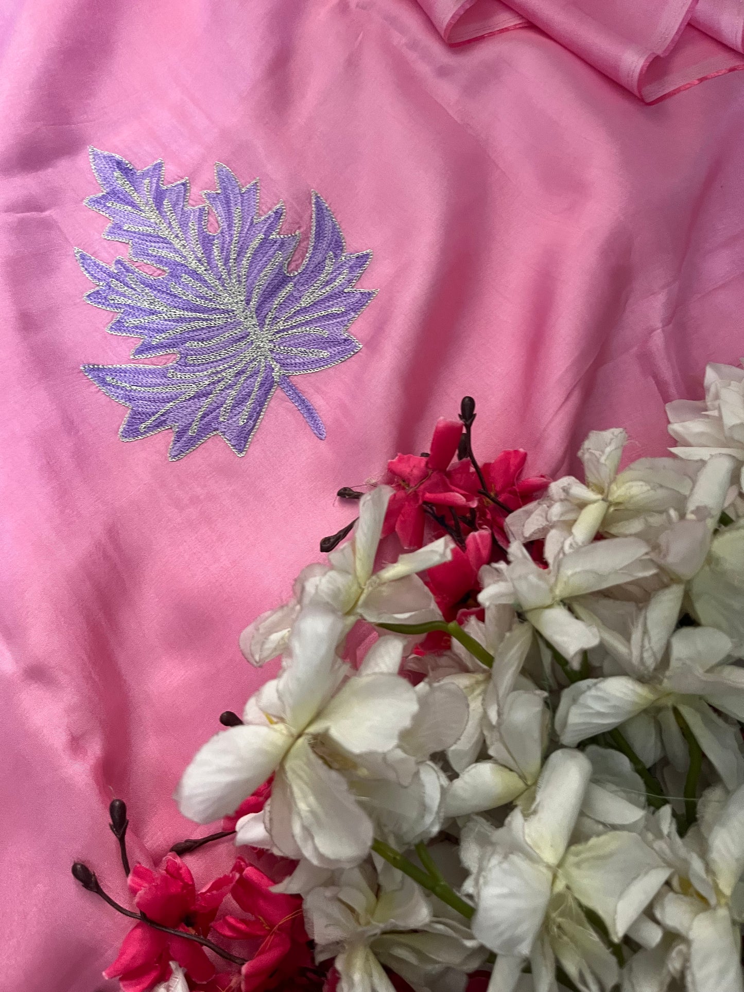 Pink Opada Silk Kashmiri Suits