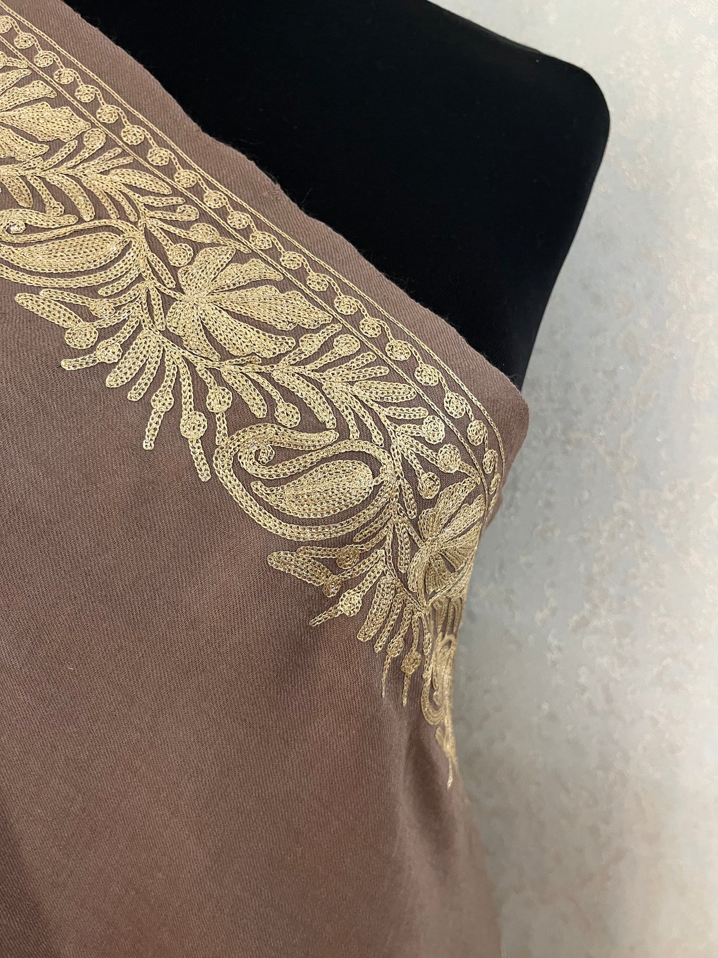 Being Semi Pashmina Tilla Embroidered stole