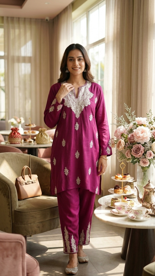 Wine Cotton Cord Set (42)