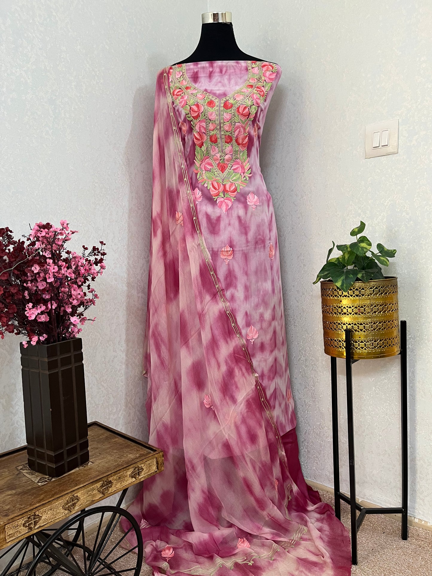 Pure Georgette Ty Dy Kashmiri Suit