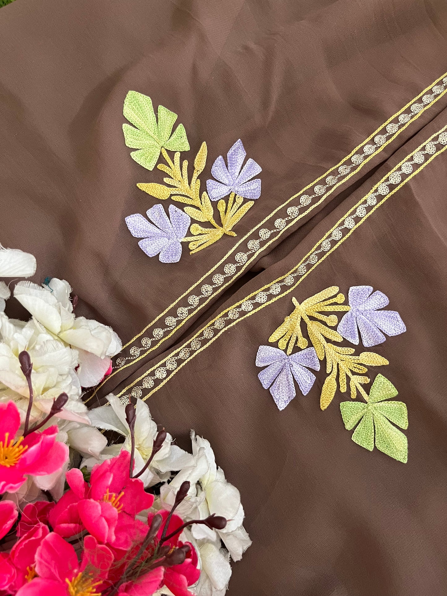 Georgette 3 Pc Aari Embroidered Suit Set
