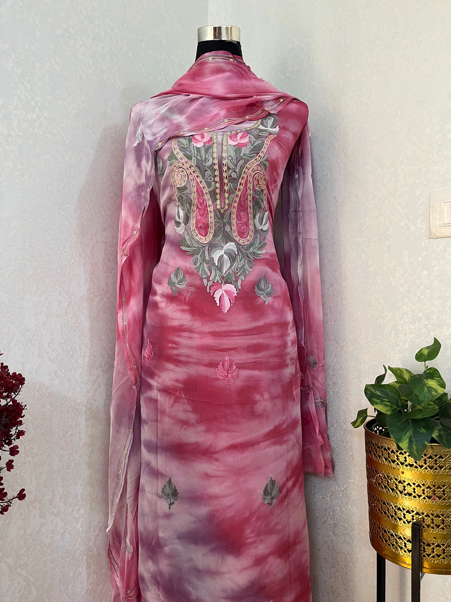 Pure Georgette Ty Dy Kashmiri Suit