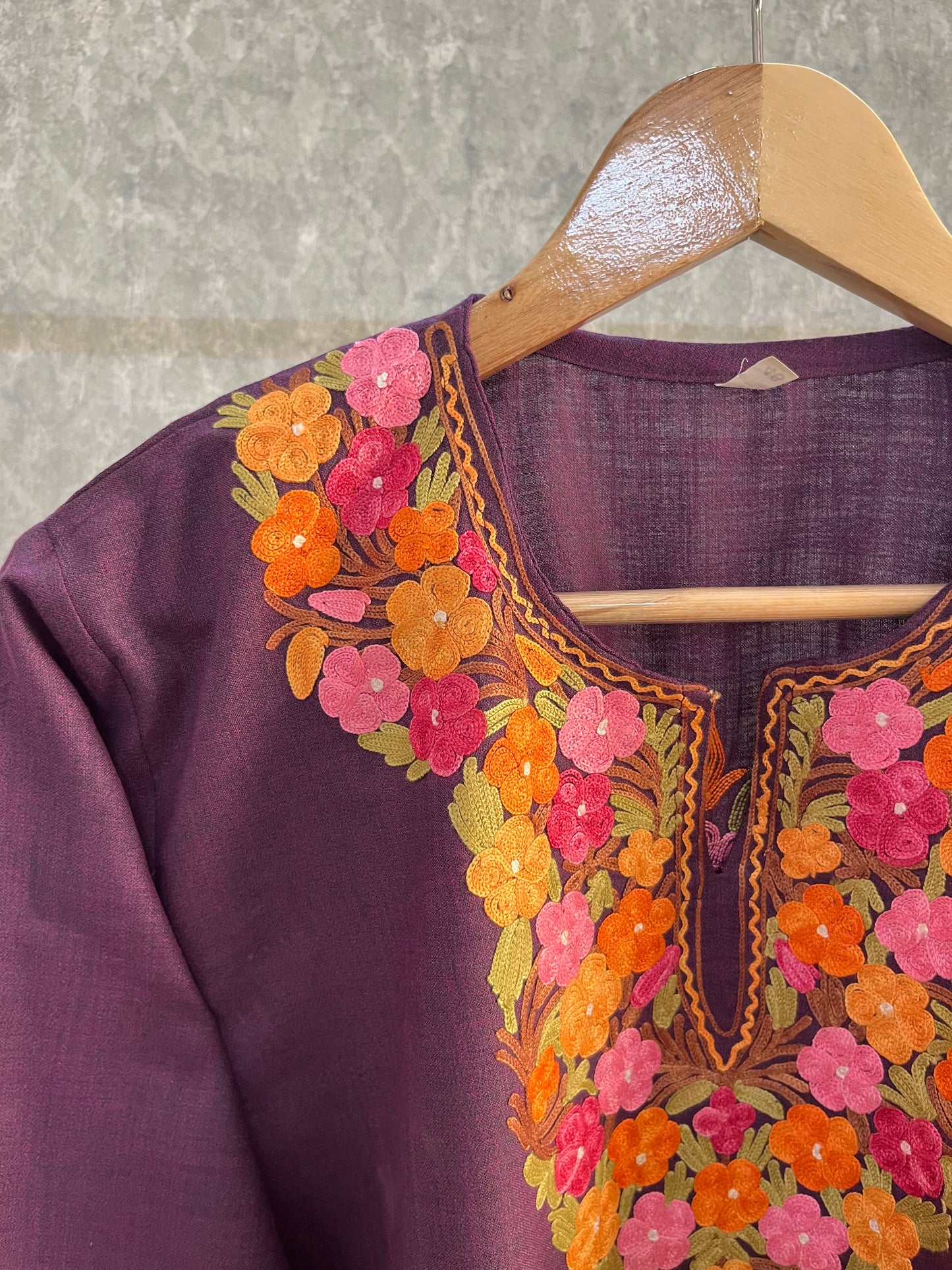 Soft Purple Cotton Stitched Co-ord Set (40)