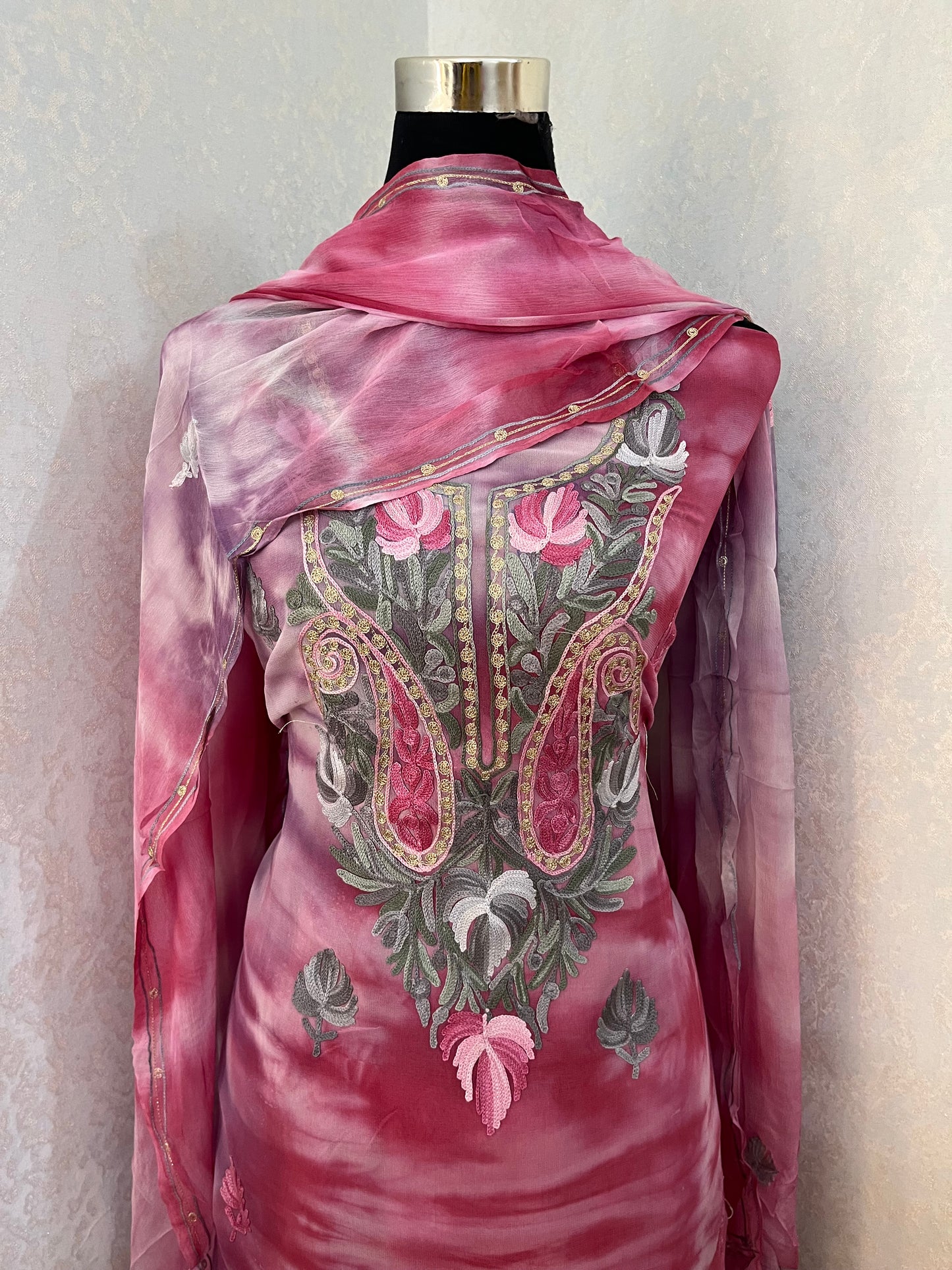 Pure Georgette Ty Dy Kashmiri Suit