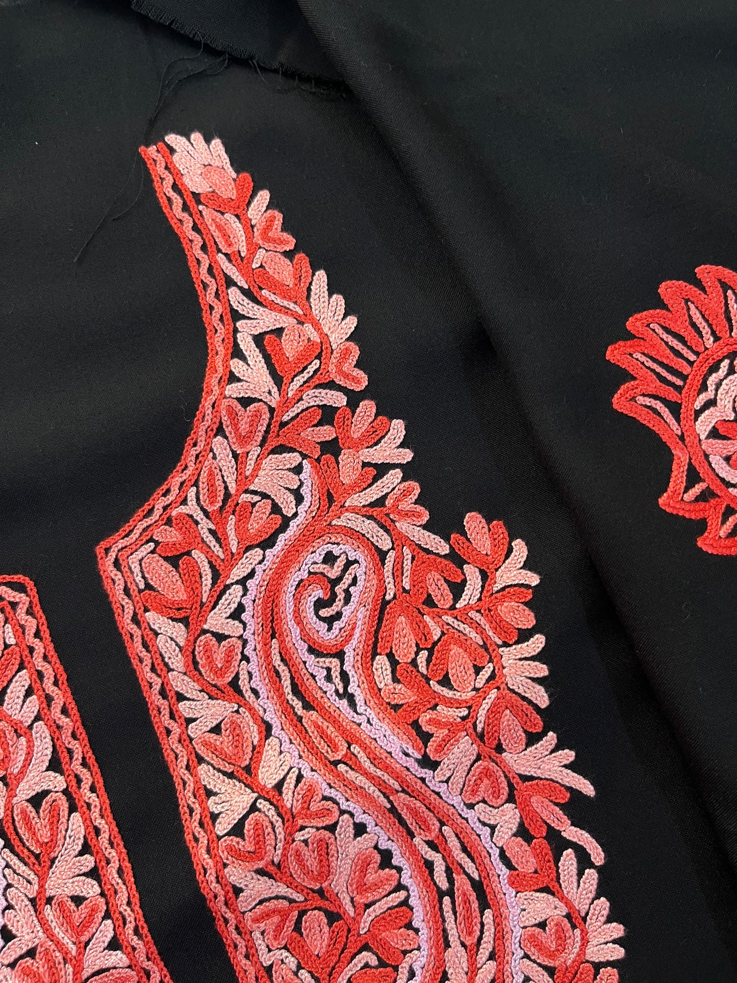 Cotton Black Two Piece Set (Hand Embroidered)