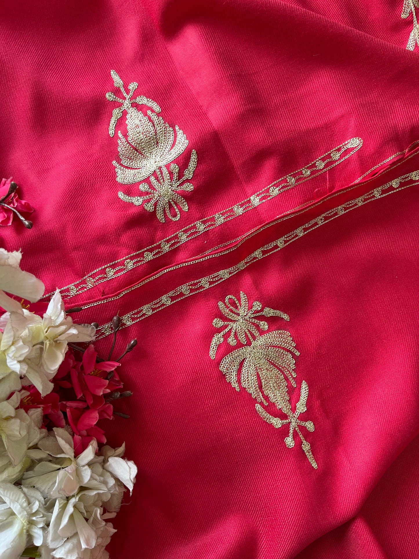 Carrot Pink Tilla Embroidered 3pc Suit Stole