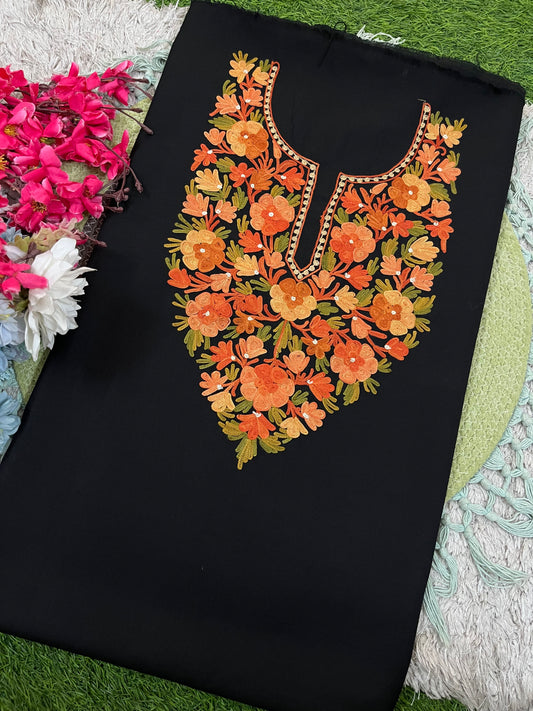 Black Cotton Cord Set (Aari Embroidered)
