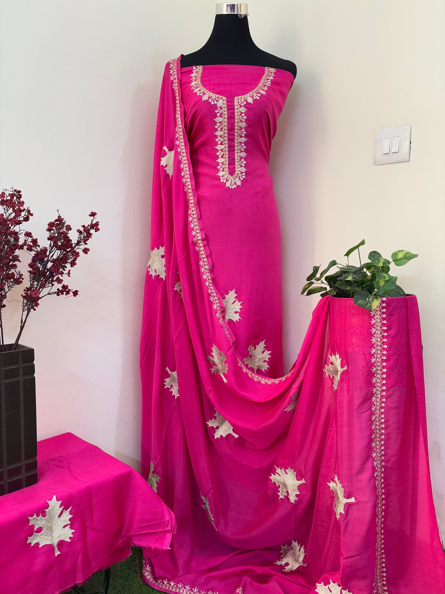 Sanam’ Tilla Embroidered Suit material