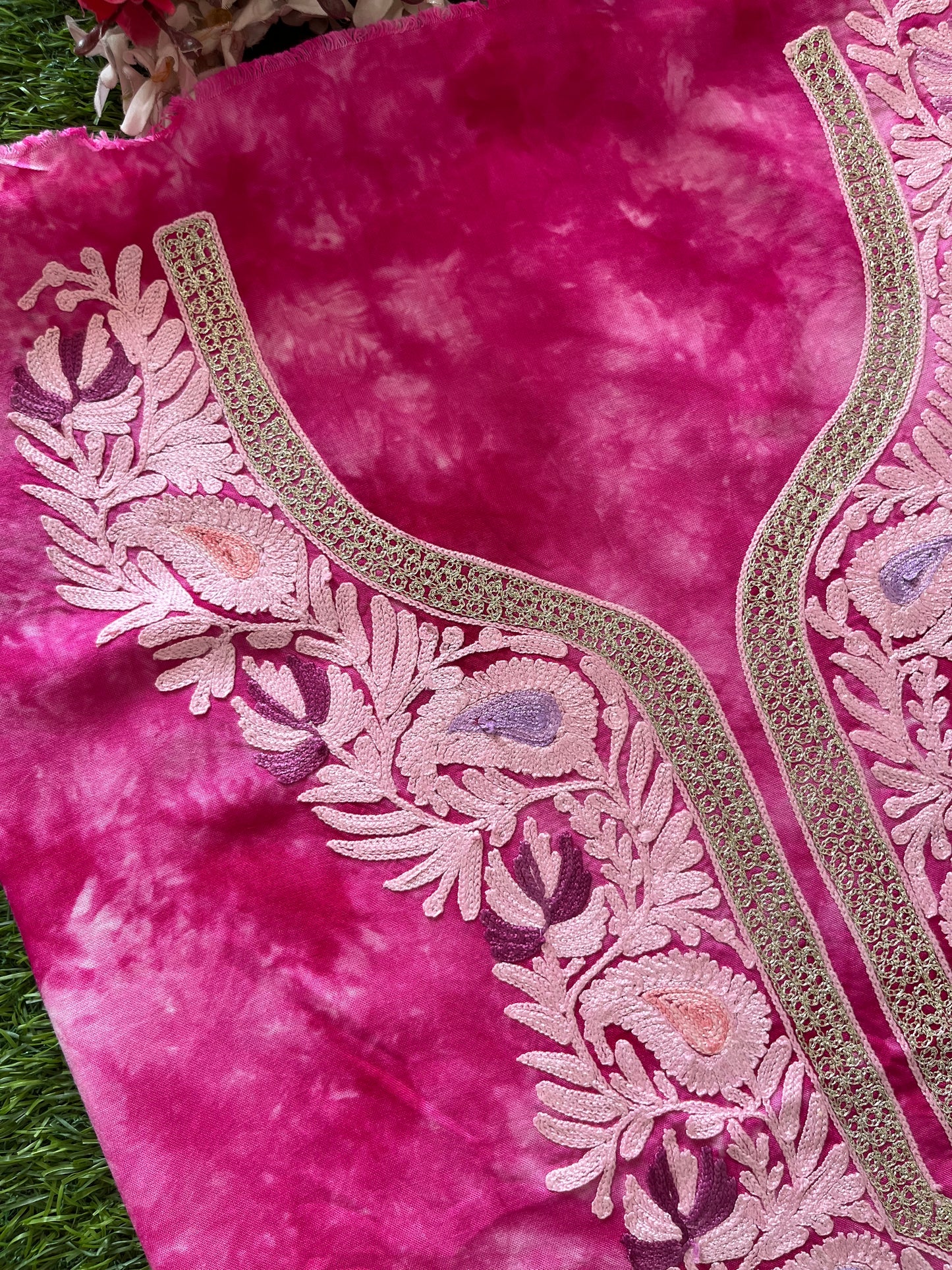 Cotton Unstitched Ty Dy Kashmiri Kurti