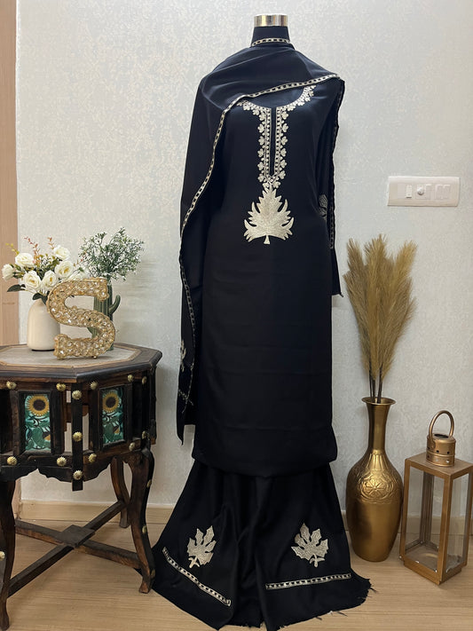 Black Tilla Kashmiri Woollen
