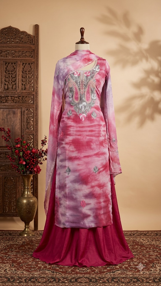 Pure Georgette Ty Dy Kashmiri Suit