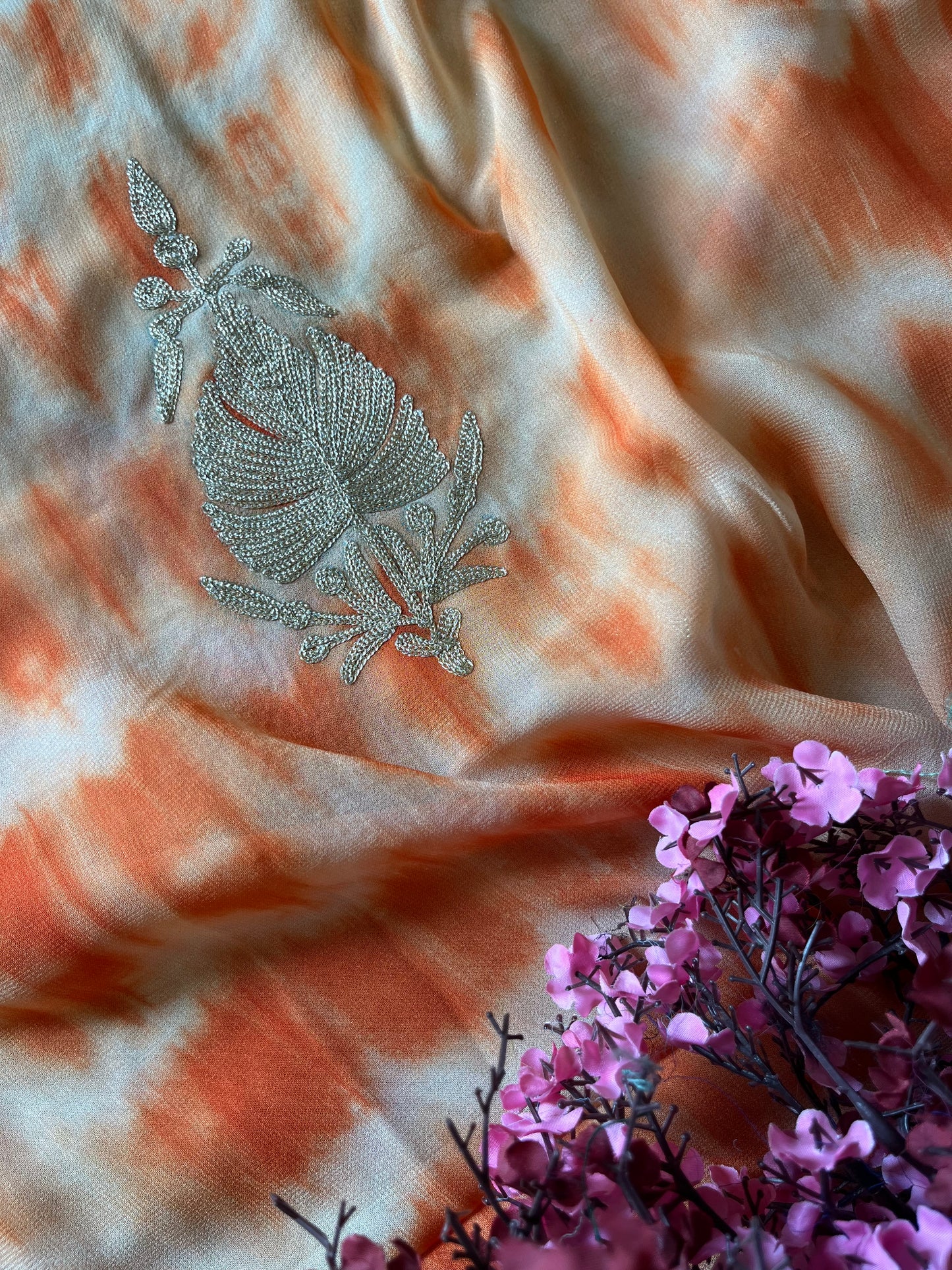 Pure Georgette Ty Dy Kashmiri Suit (length- 40 inch)