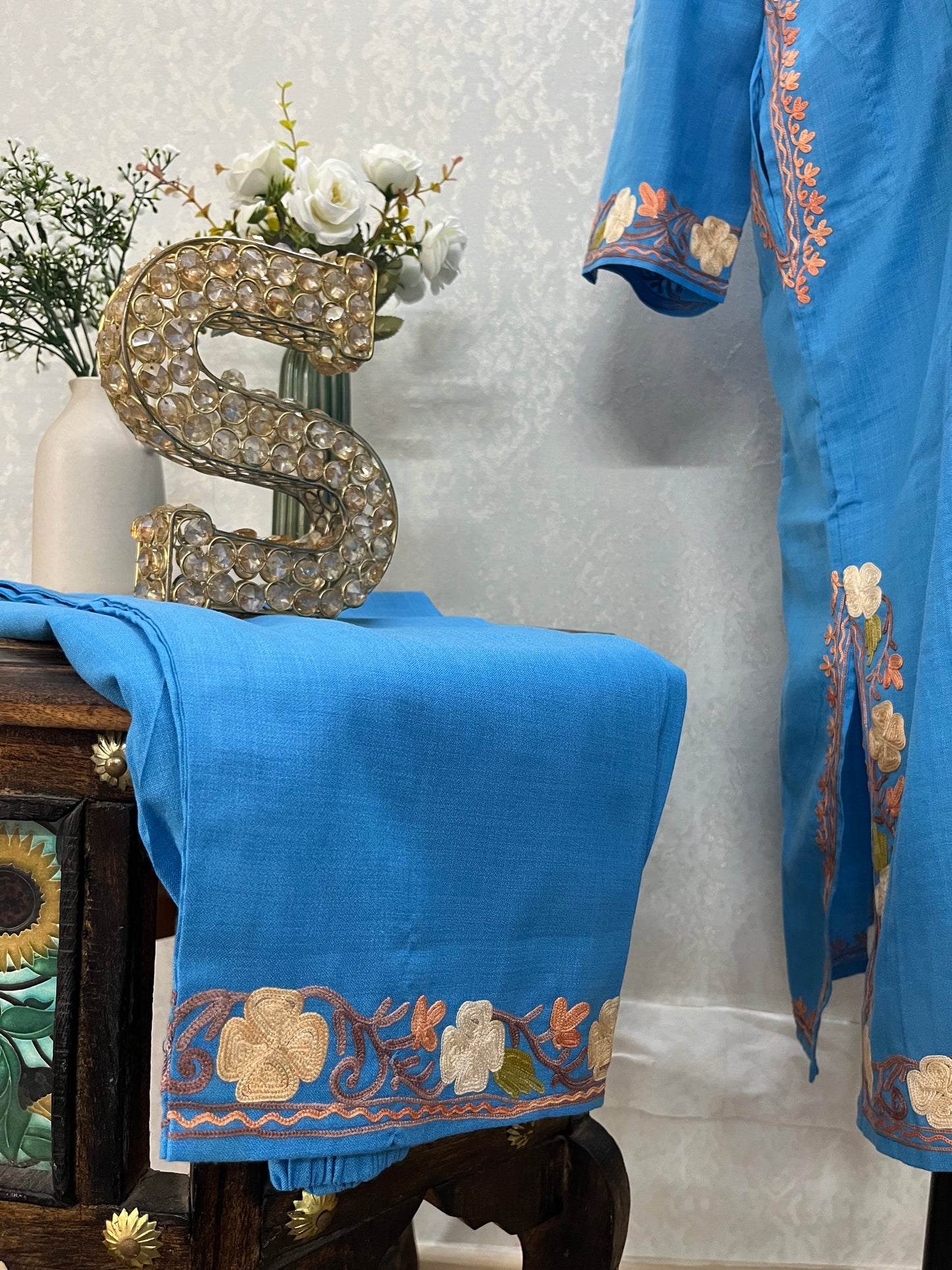Sky Blue Cotton Cord Set Size(40)
