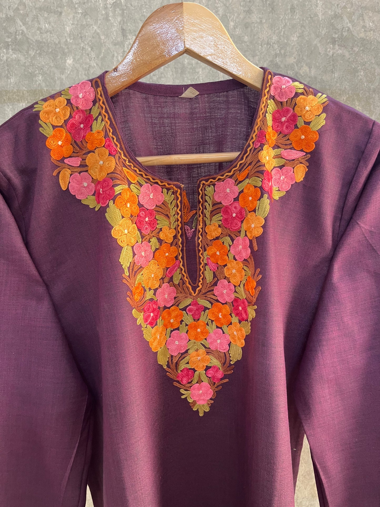Soft Purple Cotton Stitched Co-ord Set (40)
