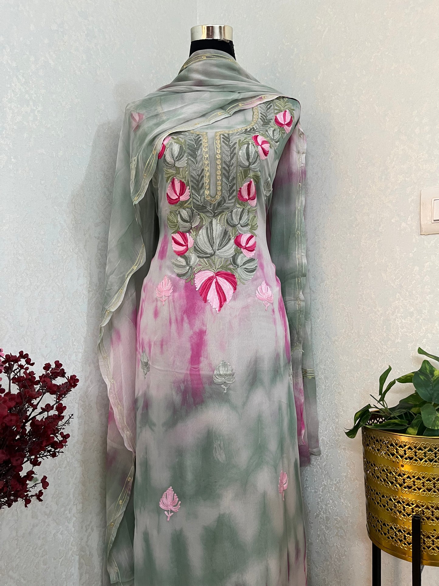 Pure Georgette Ty Dy Kashmiri Suit