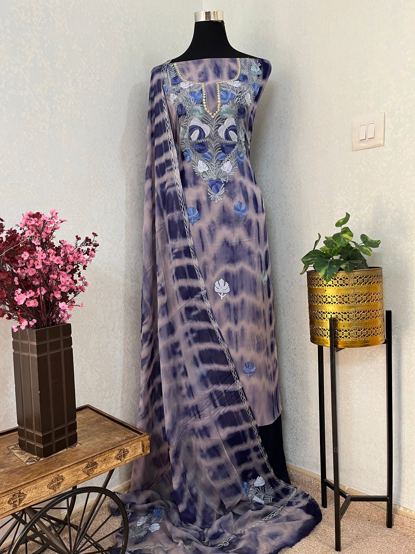 Pure Georgette Ty Dy Kashmiri Suit