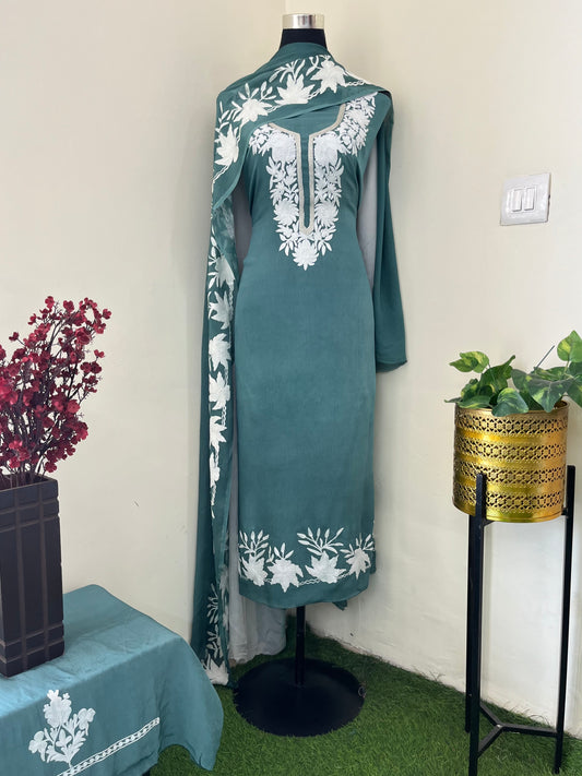 Chinon 3 Pc Aari Embroidered Suit