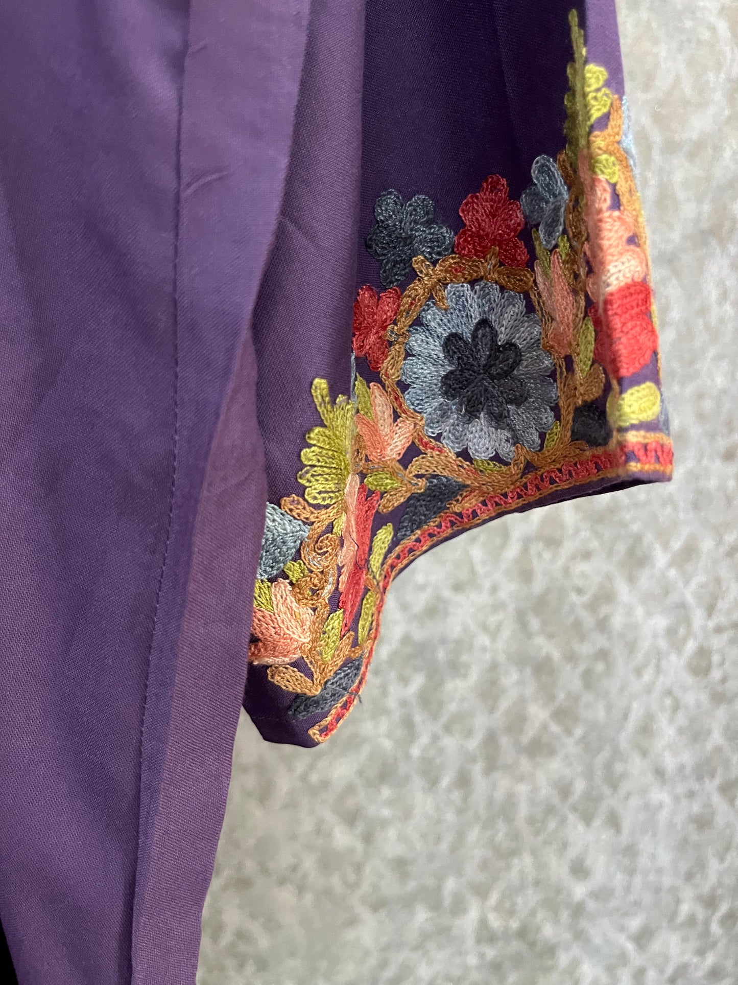 Purple Cotton Stitched Co-ord Set(42)